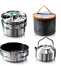 Stainless Steel Camping Cookware, and quick to heat up. Compact camping by longtiming