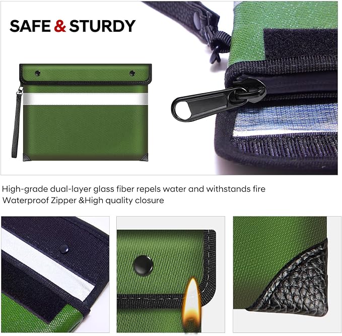 Upgraded 5200°F Heat Insulated Fireproof Money Bag - Image 3