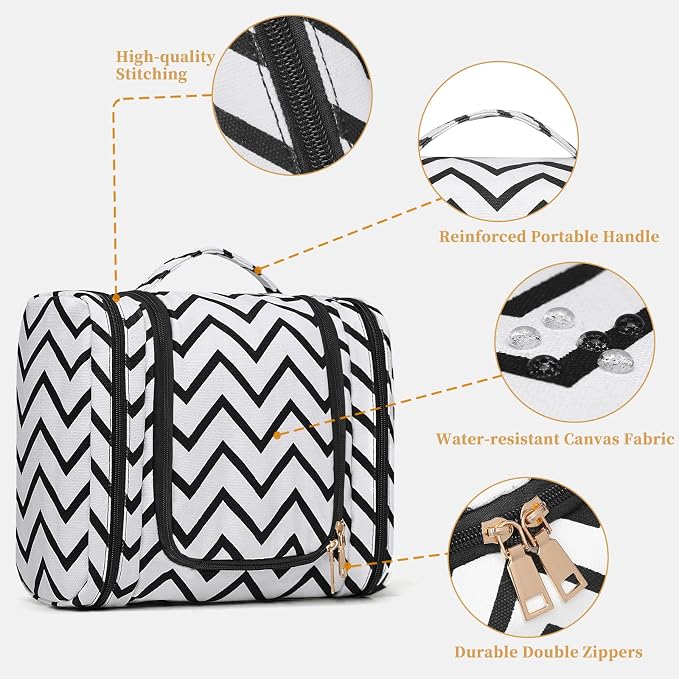 Hanging Travel Toiletry Bag, Large Capacity Cosmetic Travel Toiletry Organizer - Image 7