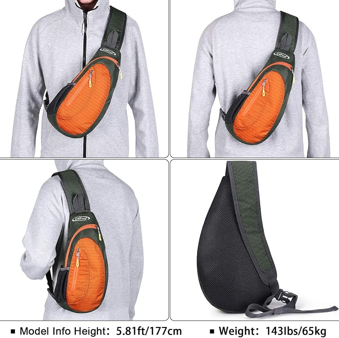 G4Free Sling Bag for Men Women, Small Crossbody Backpack Lightweight Chest - Image 6