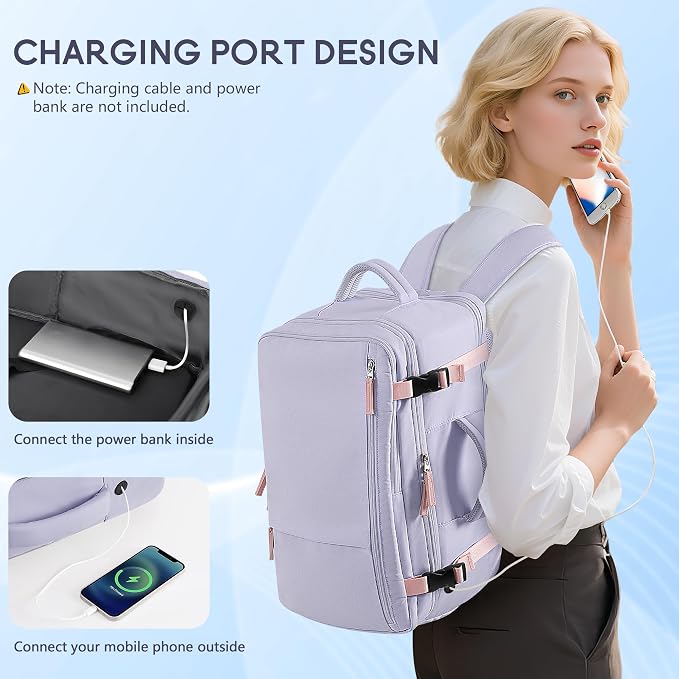 Beraliy Large Travel Backpack For Women, Airline Approved Carry On Backpack - Image 4