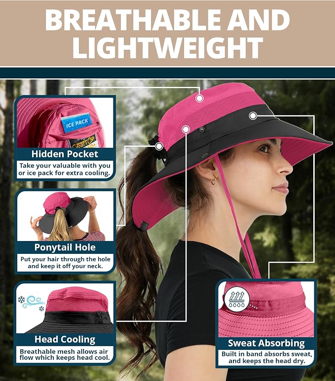 GearTOP Safari Sun Hat for Men and Sun Hats for Women UV Protection UPF 50+ - Image 4
