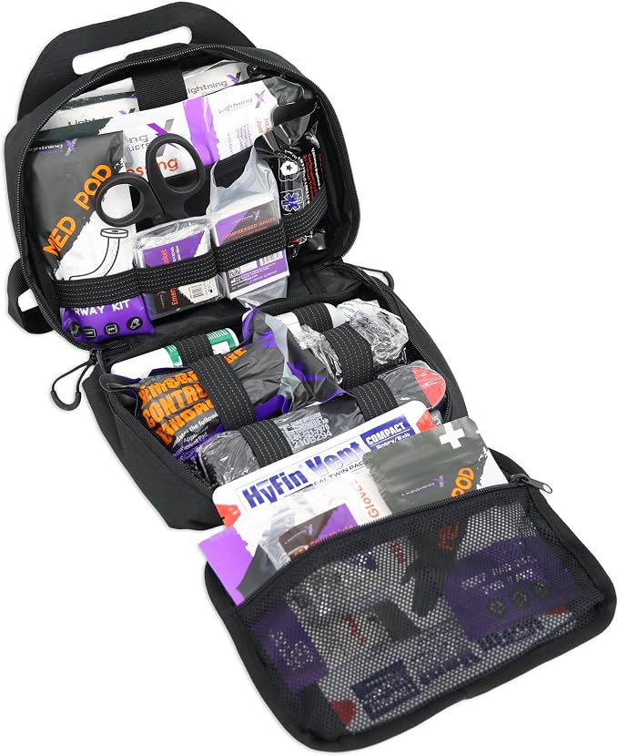 Lightning X Rip-Away Officer's Patrol Tactical Gunshot & Trauma IFAK Kit by LightningXProducts