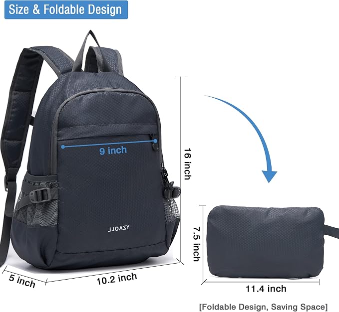 YZAOLL Small Lightweight Packable Hiking Backpack, 20L Hiking Backpack Day Pack - Image 4