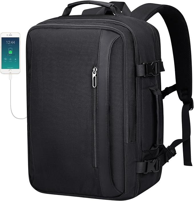 PIJUSHI Travel Backpack for Women Men Expandable Carry on Luggage Backpack by PIJUSHI