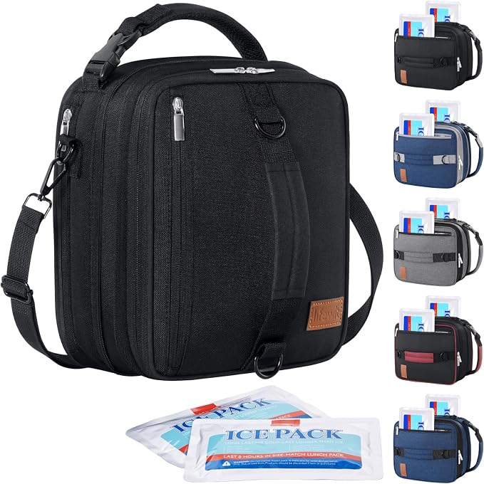 Lifewit Insulated Lunch Box for Men, Expandable Cooler Bag, Freezable Lunch Bag by Lifewit