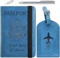Passport Holder With Luggage Tag Travel Essentials Passport Cover Wallet RFID by PASCACOO