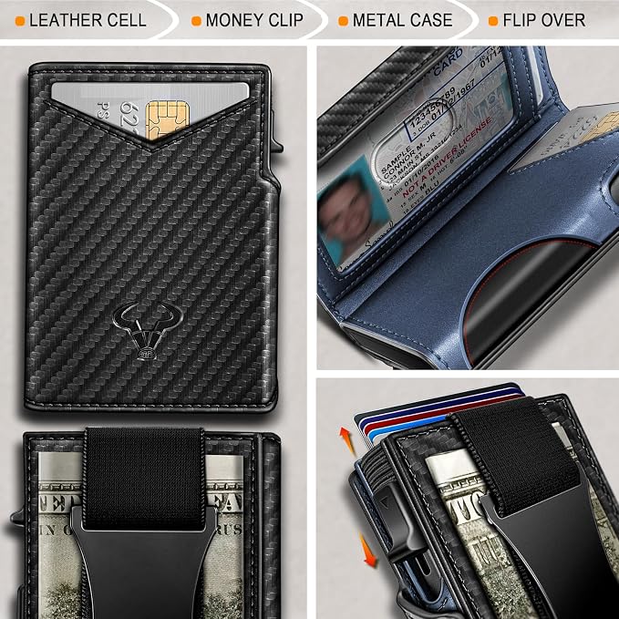 BULLIANT Men Wallet Gift Boxed, Slim Front Pocket Wallet Money Clip Card Holder - Image 4