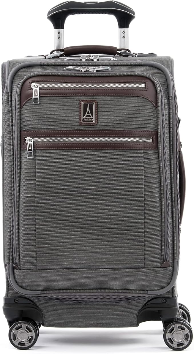 Travelpro Platinum Elite Softside Expandable Carry on Luggage, 8 Wheel Spinner by Travelpro