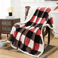 PU MEI Sherpa Blanket Twin Plaid Thick Bed Blanket, 80”*90”Super Soft Flannel by HOME