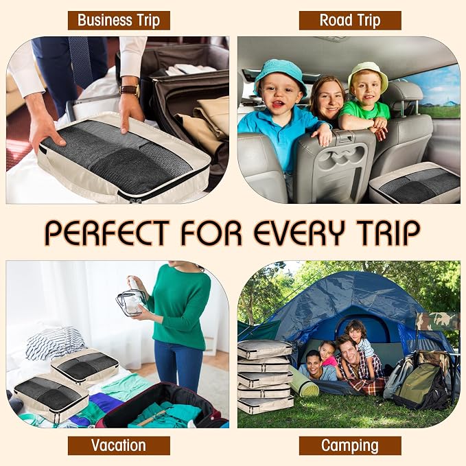 5 Pcs Packing Cubes for Suitcase Large Travel Cubes Carry on Luggage Organizer - Image 6