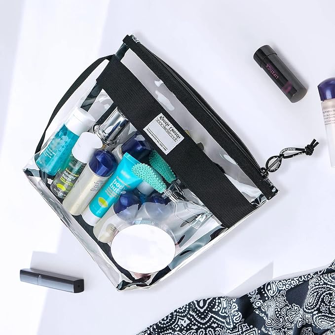 Rough Enough Clear Toiletry Bag Makeup Organizer Cosmetic Pouch - Image 6