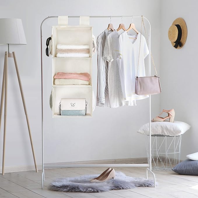 MAX Houser 3-Shelf Hanging Closet Organizer, Hanging Sweater Organizer - Image 5