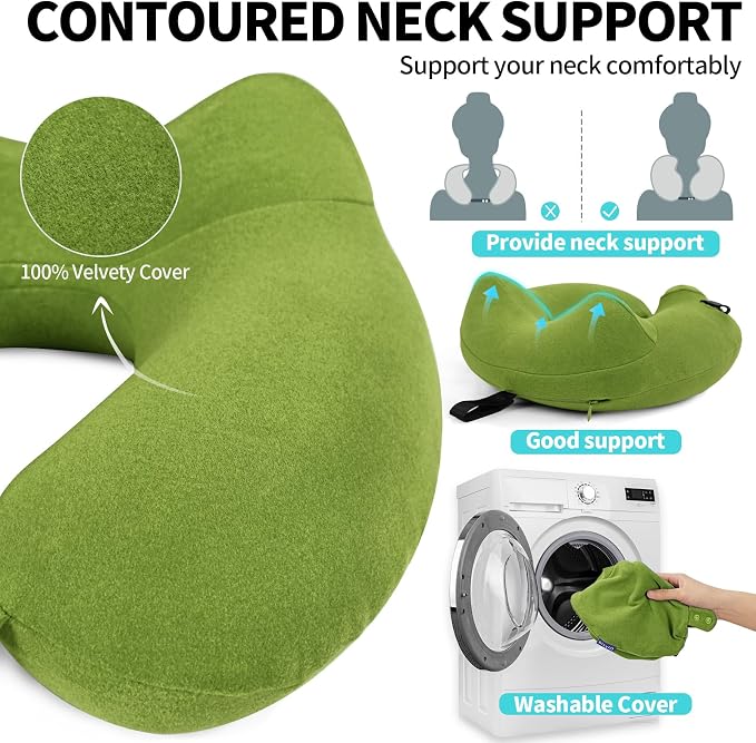 2 Pack Inflatable Travel Neck Pillows - Image 6