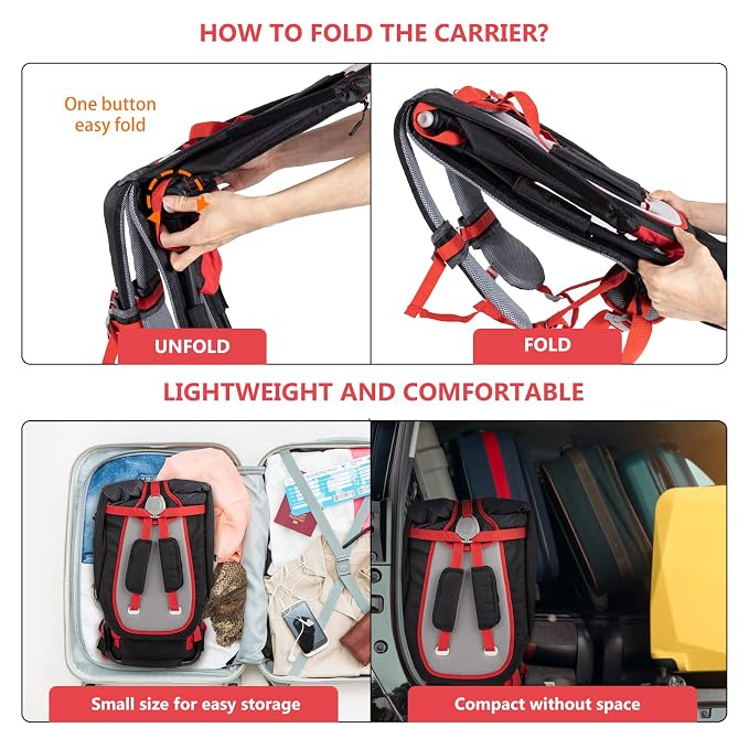 Baby Shoulder Carrier Baby Hiking Backpack Carrier - Image 4