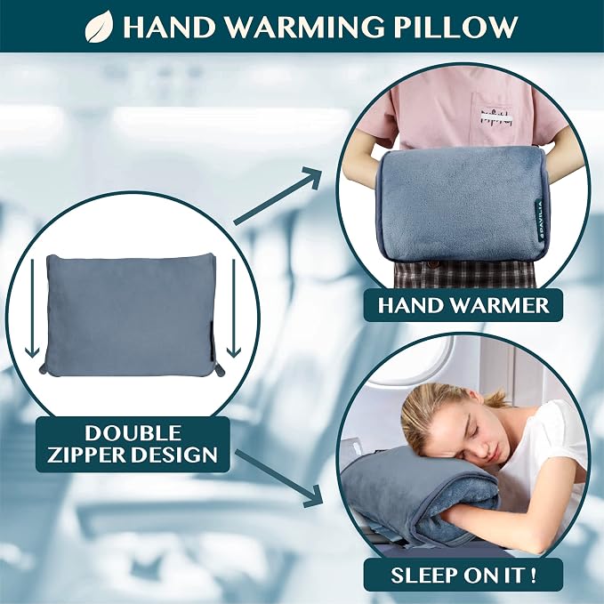 PAVILIA Travel Blanket Pillow, Soft Airplane Blanket 2-IN-1 Combo Set, Plane - Image 4