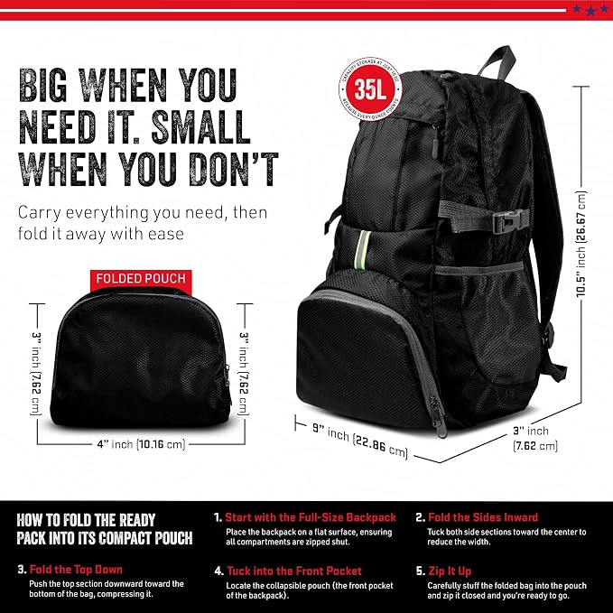 Ready Pack 35L — Foldable Backpack - Image 4
