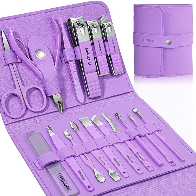 Manicure Set Professional Nail Clippers Pedicure Kit by Leipple