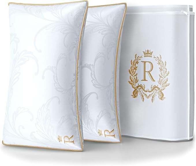 Royal Therapy Pillows Standard Size Set of 2, Alternative Goose Down Pillows by ROYALTHERAPY