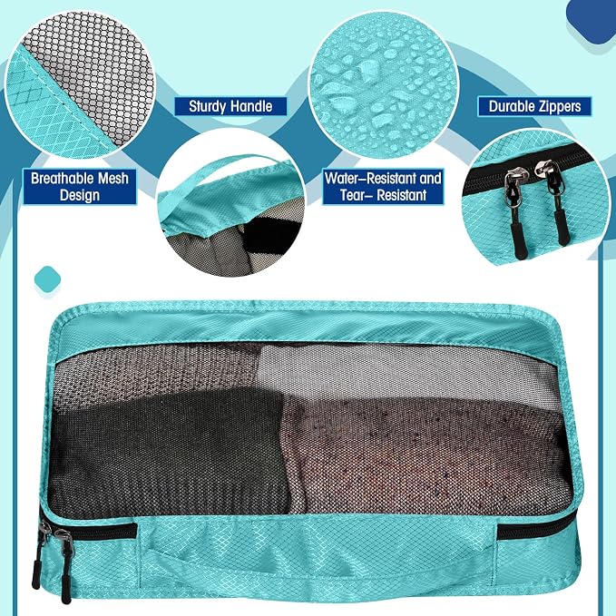 5 Pcs Packing Cubes for Suitcase Large Travel Cubes Carry on Luggage Organizer - Image 4