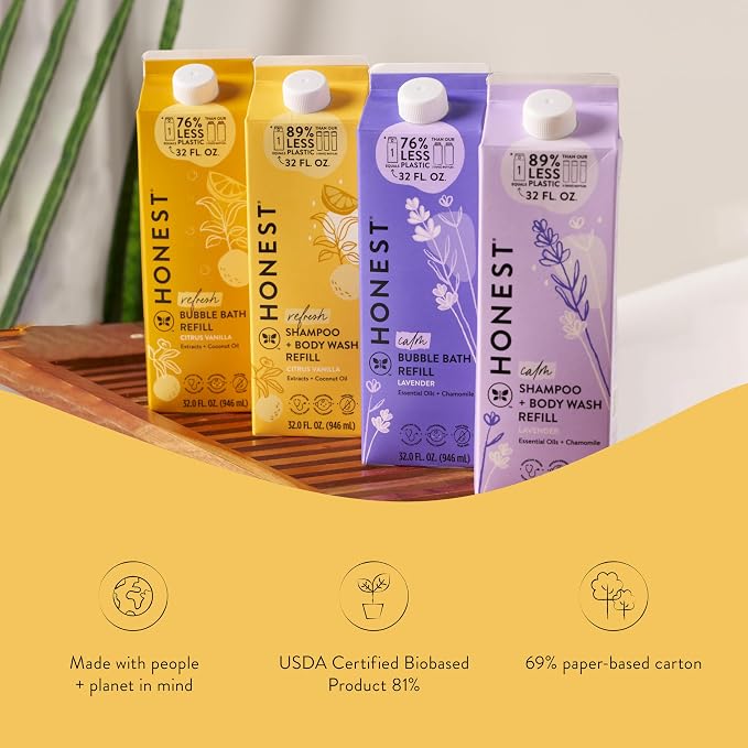 The Honest Company 2-in-1 Cleansing Shampoo + Body Wash Refill Carton | Gentle - Image 4