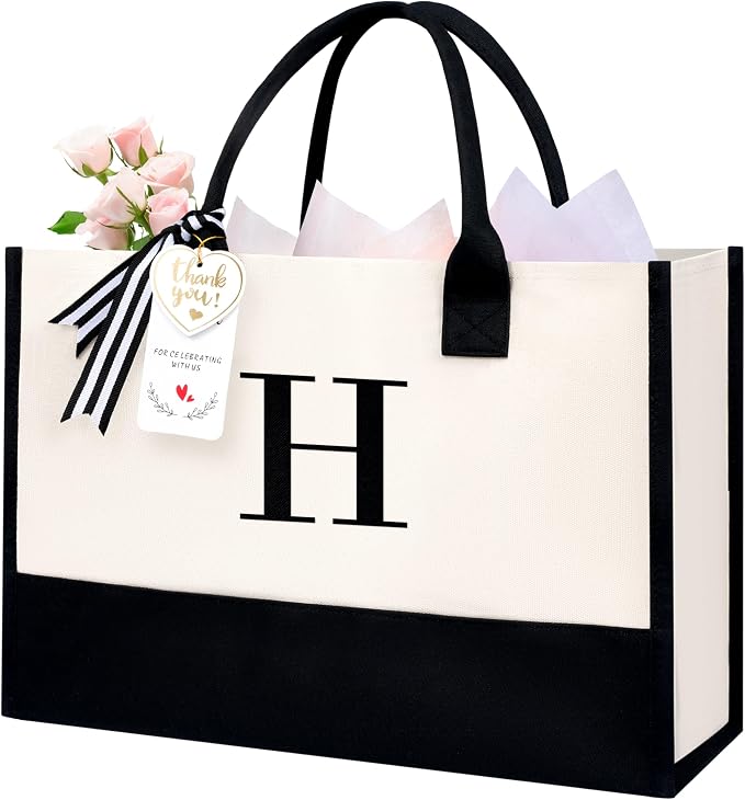 BAGAIL Initial Tote Bag, Personalized Birthday Gifts - Image 8