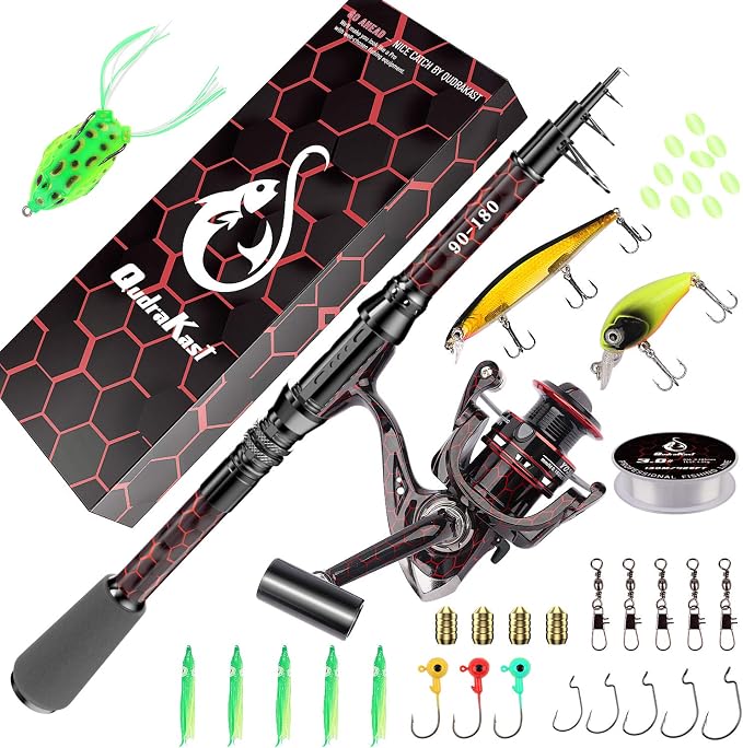 Fishing Rod and Reel Combos, Unique Design by QudraKast