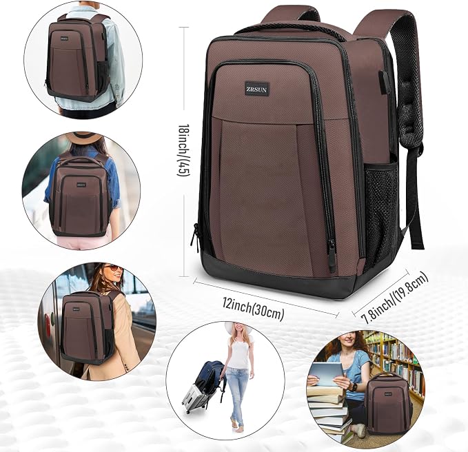Travel Backpack, Business Anti Theft Slim Sturdy Laptops Backpack - Image 5