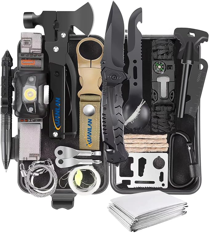 XUANLAN Emergency Survival Kit, Outdoor Survival Gear Tool by XUANLAN
