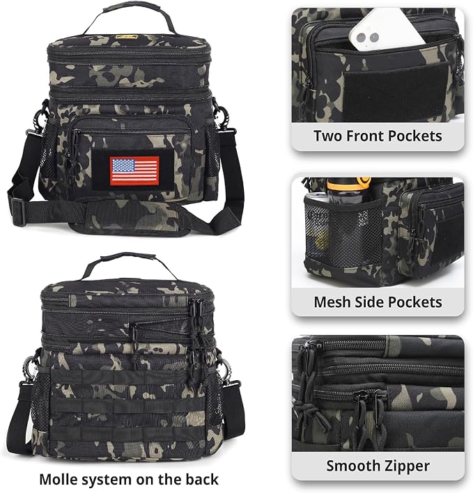 ATRIPACK Lunch Bag for Men, Double Deck Tactical Lunch Box Work - Image 6
