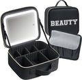 Makeup Bag with LED Mirror – Travel Cosmetic Organizer with Lighted Mirror by Unknown