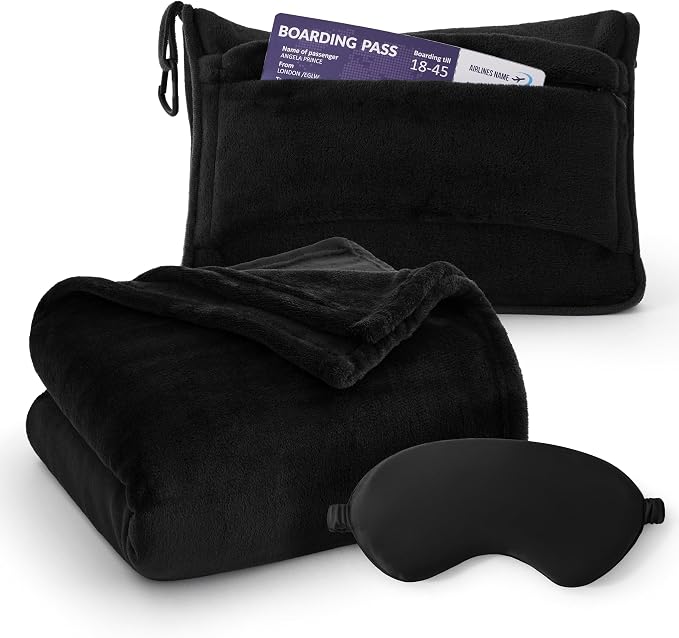 Bedsure Travel Blanket Airplane Compact by BEDSURE