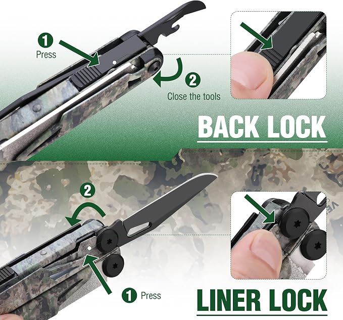 FLISSA Multitool, 15-in-1 Multi Tool Pocket Knife - Image 8