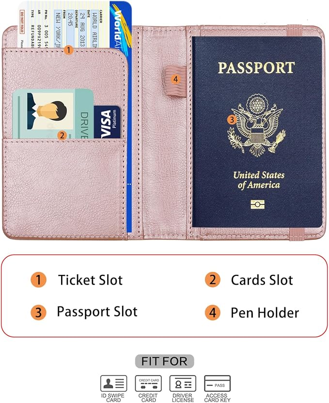 Melsbrinna Premium Leather Passport Holder Covers Case, Waterproof Rfid - Image 3