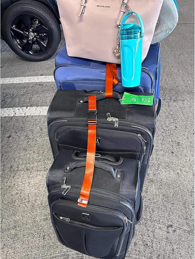 4Pack Luggage Straps for Suitcases, Travel Connector for Carry On Bag, Add Bag - Image 6
