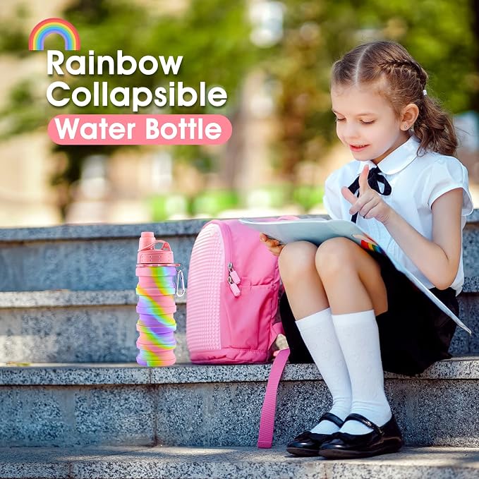 Collapsible Water Bottles for Travel, Foldable Sports Water Bottle for Kids - Image 5