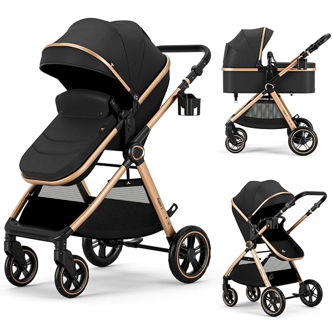2 in 1 Baby Stroller, Convertible Bassinet Pushchair by ACCOMBE