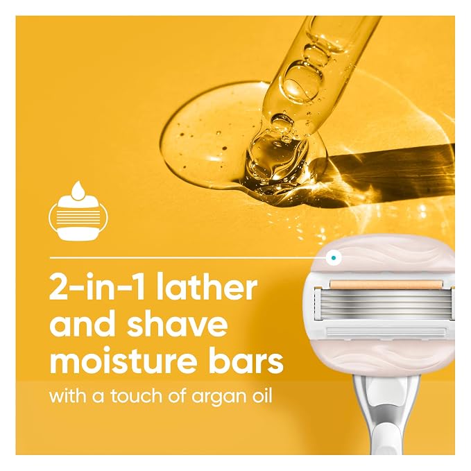 Venus Moistureglide Women's Razor, Reusable Handle, 2 Razor Blade Refills and - Image 4
