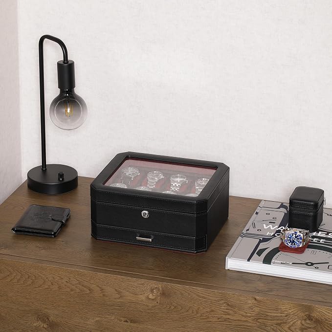 ROTHWELL 8 Slot Leather Watch Box - Image 3