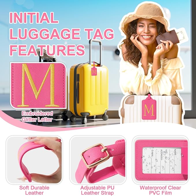 Personalized Initial Luggage Tags - Image 3