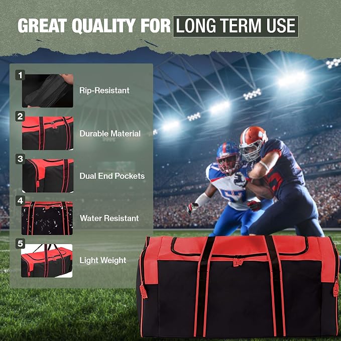 Jetstream Heavy Duty Multi Pocket Durable Sports Gym Equipment Travel Duffel Bag - Image 8