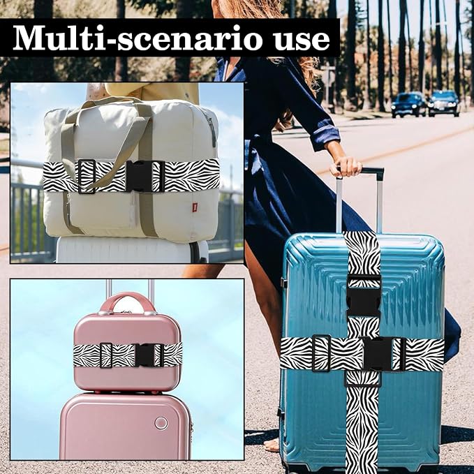 Zebra Luggage Straps for Suitcases TSA Approved, Luggage Identifiers for - Image 7