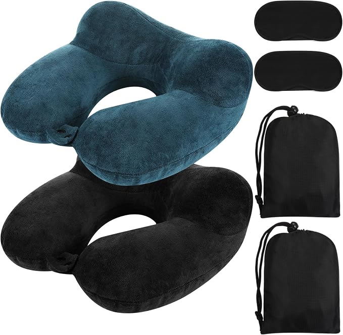 Sintuff 2 Pack Inflatable Travel Pillow by Sintuff
