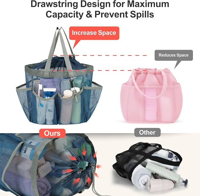 F-color Mesh Shower Caddy Portable - Image 3