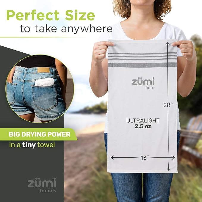 Zumi MINI 100% Cotton Camping Travel Towel - Image 4
