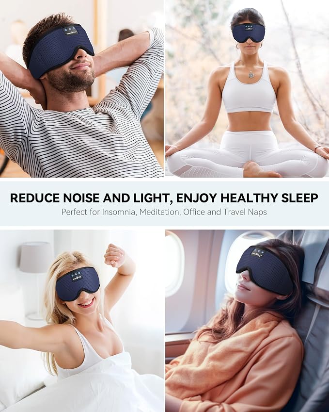 MUSICOZY Sleep Headphones Bluetooth Sleep Eye Mask - Image 5