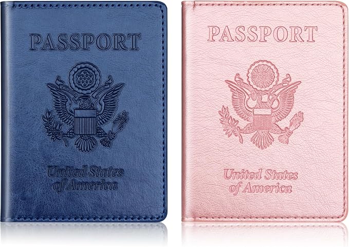 Herain Passport Holder 2Pcs, Passport Cover Wallet Case - Image 8