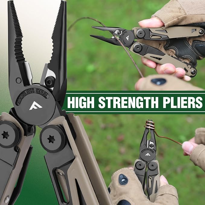 FLISSA Multitool, 15-in-1 Multi Tool Pocket Knife - Image 4