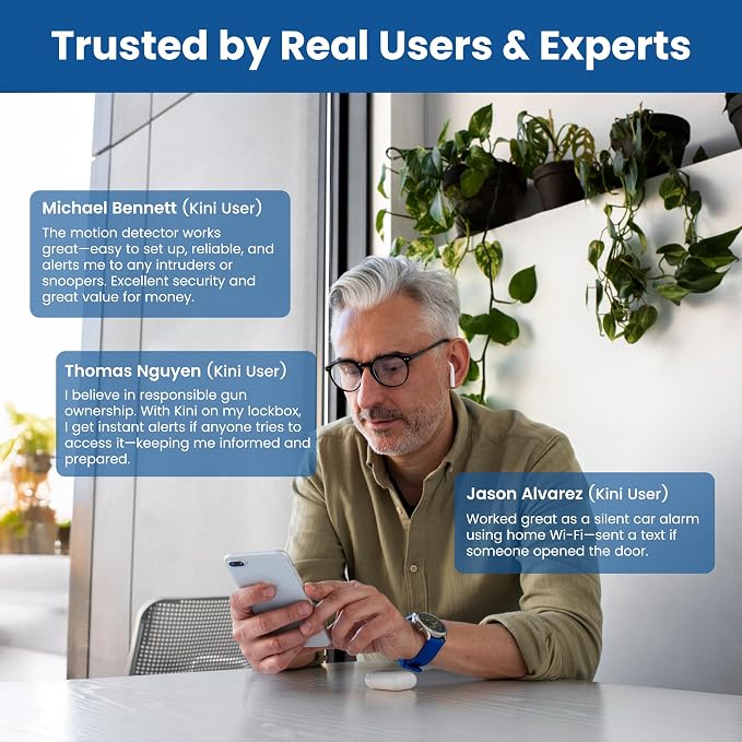Kini SafeAlert WiFi Motion Sensor Alarm | Real-Time SMS Notification | Wireless - Image 6