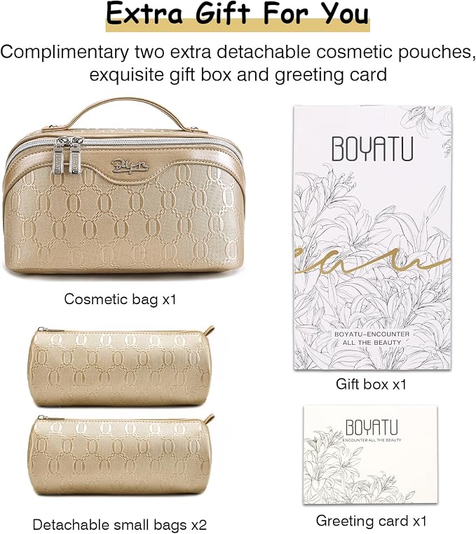 BOYATU Travel Makeup Bag for Women: Cosmetic Organizer Bag - Image 5